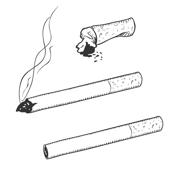 Set de Cigarrillos con Filtro — Vector de stock