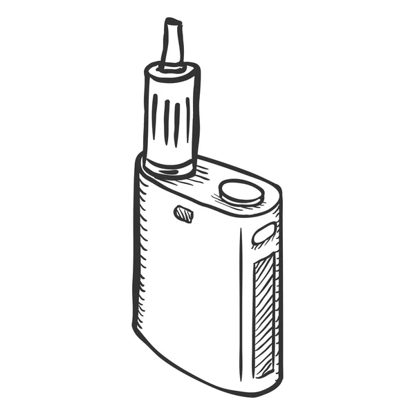 Croquis électronique de la cigarette — Image vectorielle