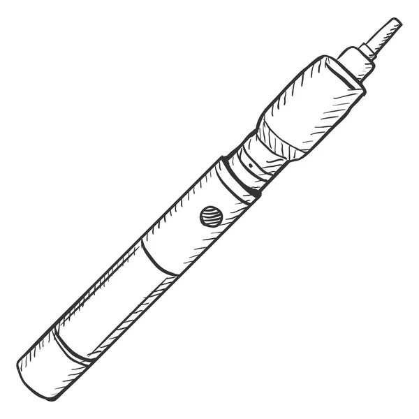 Elektronische sigaret schets — Stockvector