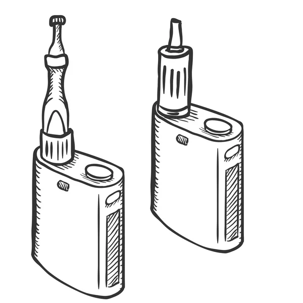 Elektronische Zigaretten und Dampfgeräte — Stockvektor