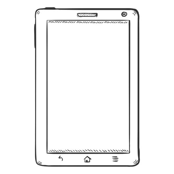 단일 스케치 태블릿 Pc — 스톡 벡터