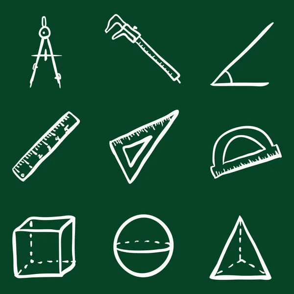 Icone di Geometria Doodle — Vettoriale Stock