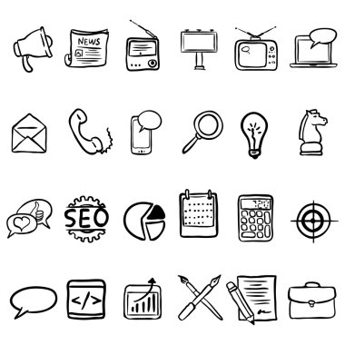 Doodle reklam simgeler