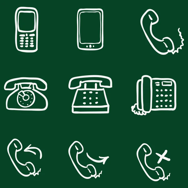 Set of Telephone Icons — Stock Vector