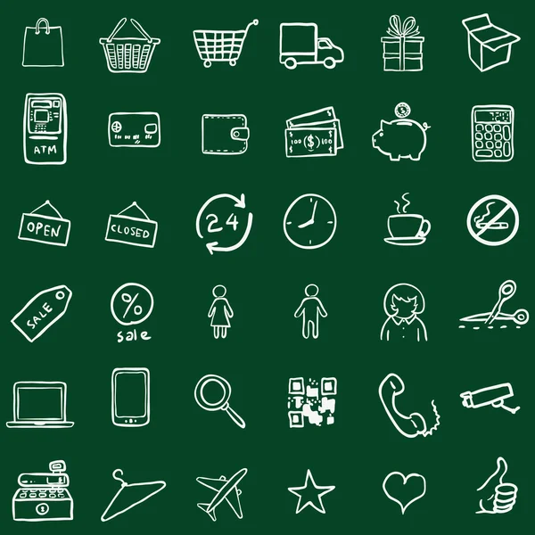 Set Of Shopping Icons — Stock Vector