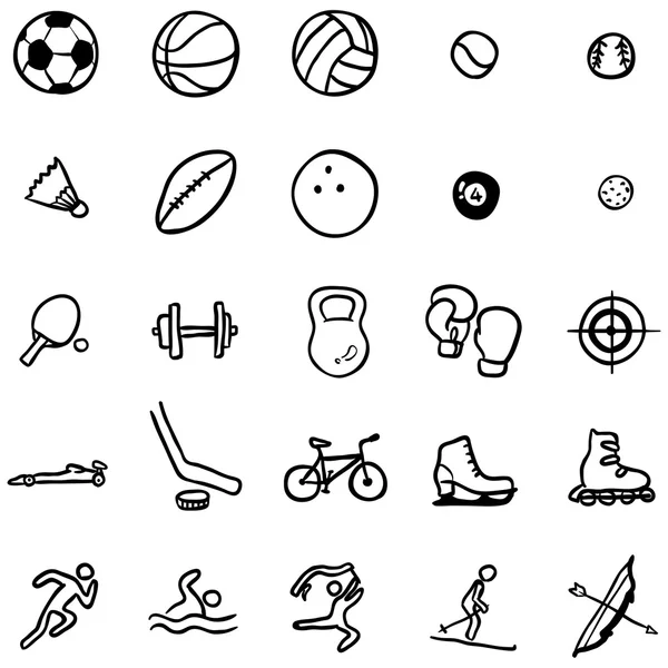 Conjunto de ícones esportivos — Vetor de Stock