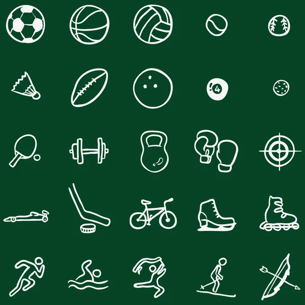 Ikony zestaw sportowy — Wektor stockowy