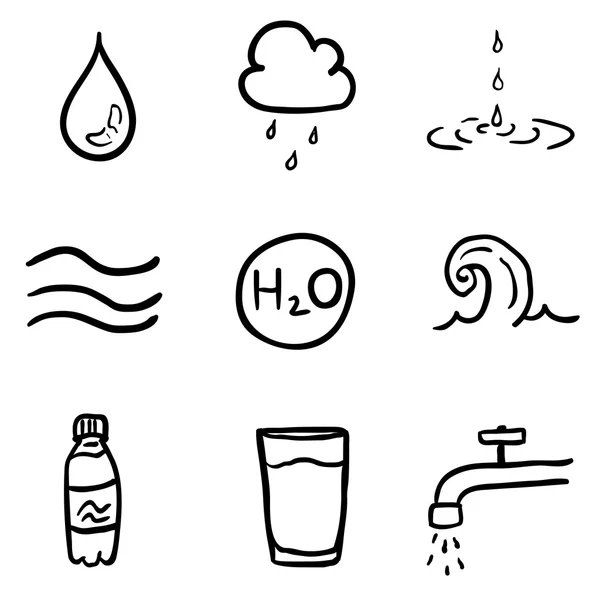Set of Water Icons — Stock Vector