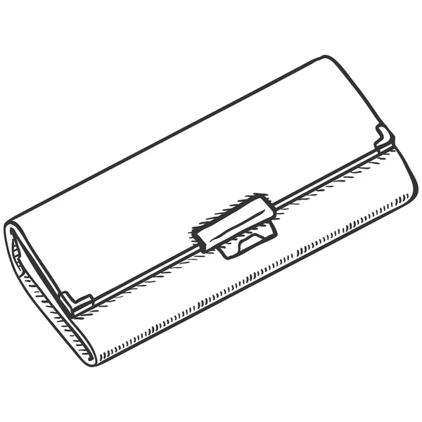 Enkele schets Dames portemonnee — Stockvector