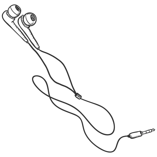 Ohrhörer und In-Ear-Kopfhörer. — Stockvektor