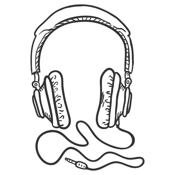 Sketch of Circumaural Headphones — Stock Vector