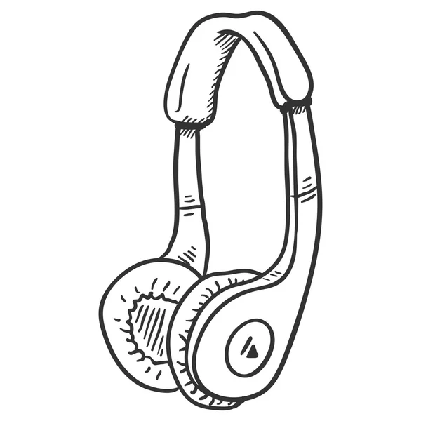 Bosquejo de auriculares Circumaural — Vector de stock