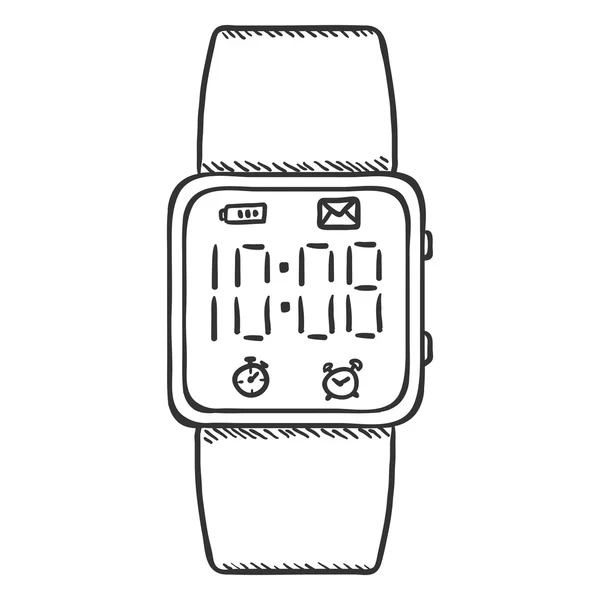 Muñeca reloj boceto — Vector de stock