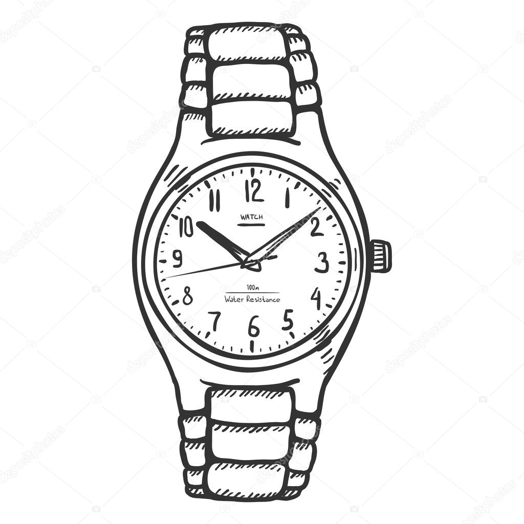 Coloring Drawing Wrist Watch Coloring Pages