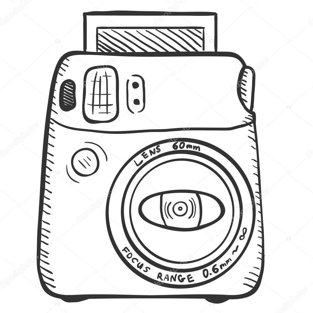 Camera sketch Photo Camera Sketch — Stock Vector © nikiteev 120341436