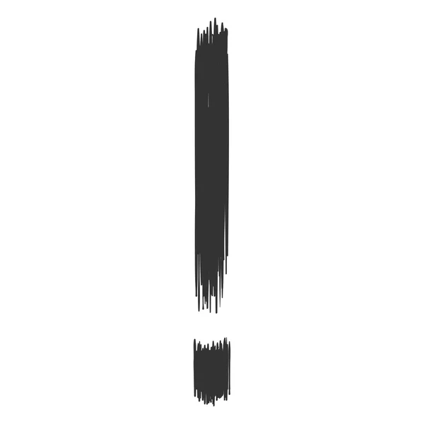 Croquis du point d'exclamation — Image vectorielle