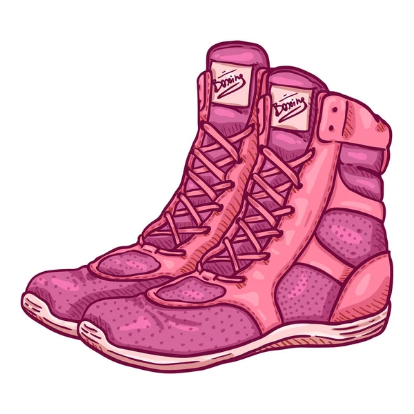Vektorové Kreslené Růžové Boxerské Boty Ilustrace — Stockový vektor