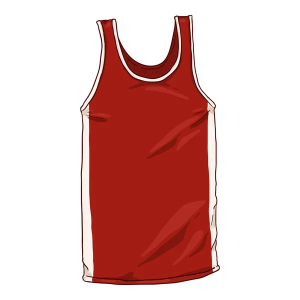 Vettoriale Cartoon Red Boxing Tank Shirt — Vettoriale Stock