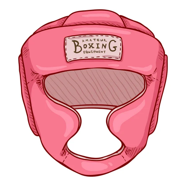 Vector Cartoon Pink Boxing Training Helmet Mujer Martial Arts Equipamiento — Vector de stock