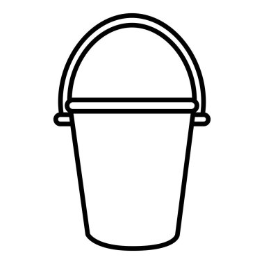 Beyaz Arkaplanda Kova Özeti Simgesi