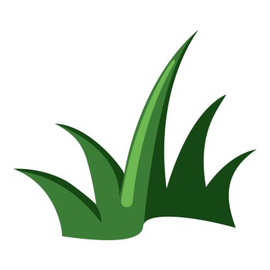 Beyaz Arkaplanda Vektör Çimeni Rengi Düz Simgesi