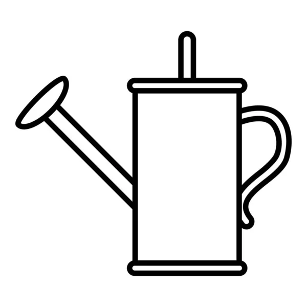 Watering Can Outline Icon White Background — Stock Vector