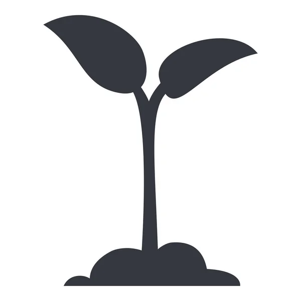 Vector Sprout Ikoon Sprig Silhouet Pictogram — Stockvector
