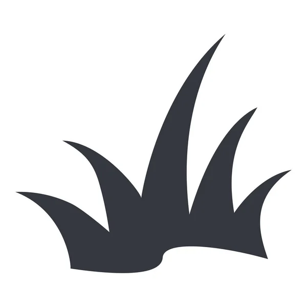 Икона Векторного Травяного Силуэта Белом Фоне — стоковый вектор