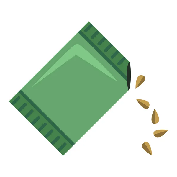 Пакет Семян Сеялка Плоской Иконы — стоковый вектор