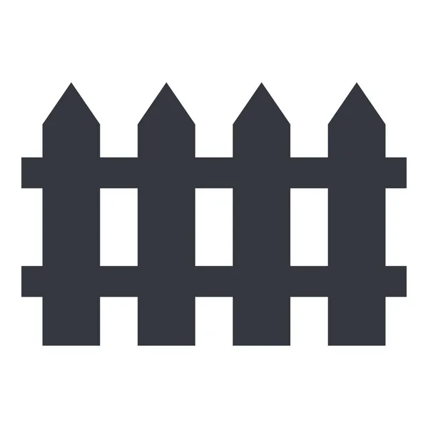 Ikona Sylwetki Ogrodzenia Wektora Palisade Minimalistyczna Ilustracja — Wektor stockowy