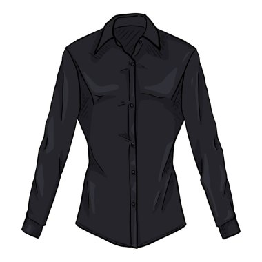 Vector Cartoon Black Women Classic Shirt