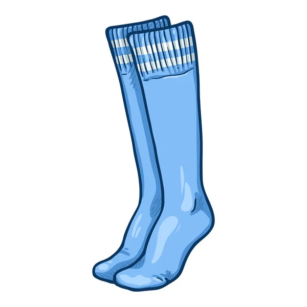 Vector Cartoon Blue High Socks Illustration — 스톡 벡터