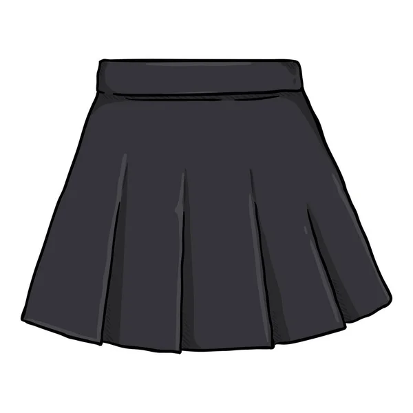 ベクター漫画黒女性ショートスカート — ストックベクタ