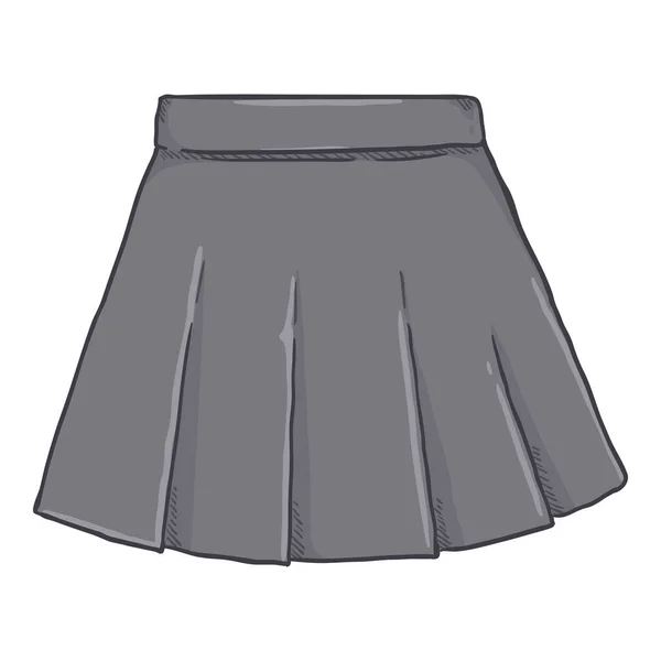 Vector Cartoon Gray Women Short Skirt — Stok Vektör