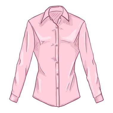 Vector Cartoon Pink Women Classic Shirt
