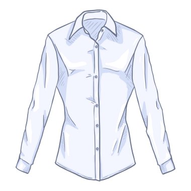 Vector Cartoon White Women Classic Shirt