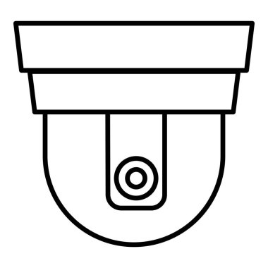 CCTV Taslak Simgesi. Vektör Güvenlik Kamerası Sembolü