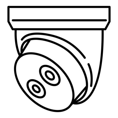 CCTV Taslak Simgesi. Vektör Güvenlik Kamerası Sembolü