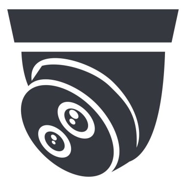 CCTV Temel Simgesi. Vektör Güvenlik Kamerası Sembolü