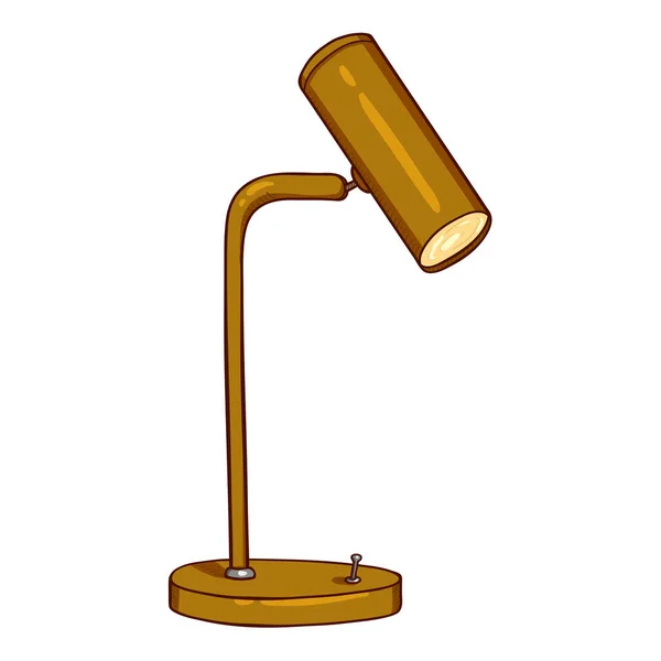 Cartoon Moderne Bronze Tischlampe Illustration — Stockvektor