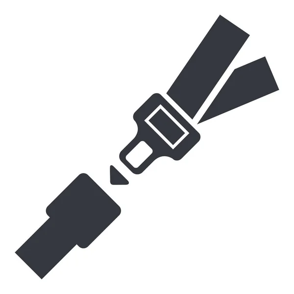 シートベルトベクトルブラック Basic Icon — ストックベクタ