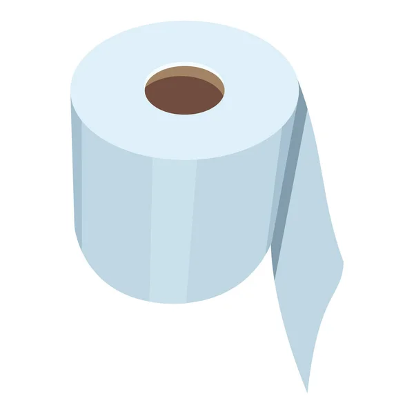 Vektor Toalettpapper Färg Ikonen Vit Bakgrund — Stock vektor