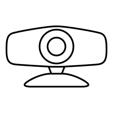 Web kamera simgesi. Vektör Tek Özet Webcam Sembolü