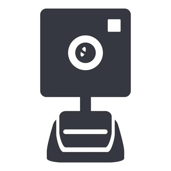 Icono Cámara Web Símbolo Vector Webcam — Vector de stock