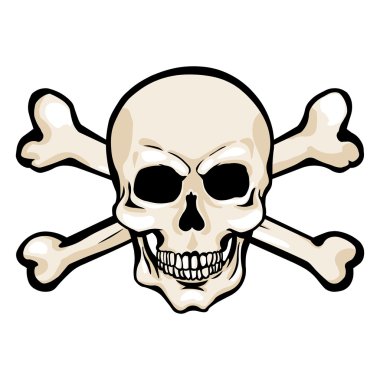 korsan kafatası kemikleri arası