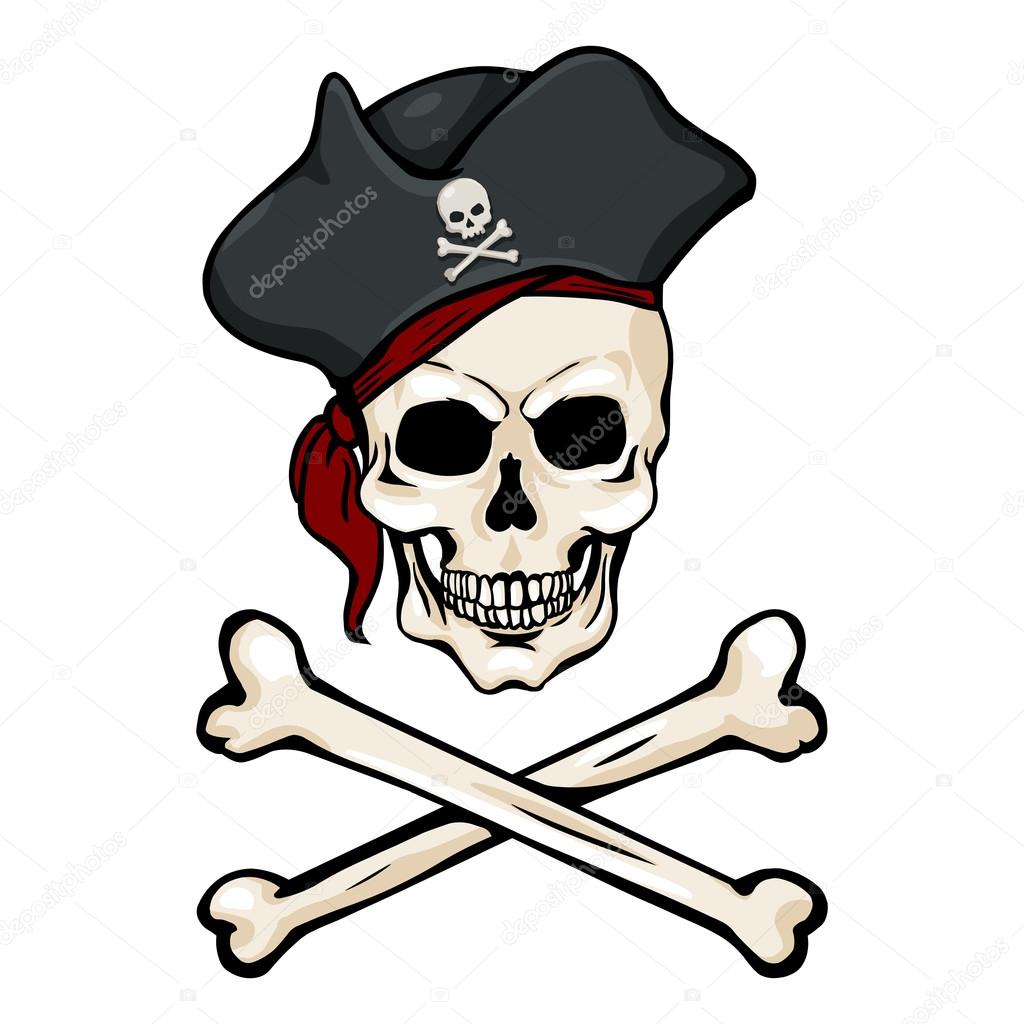Pirate Skull in Tricorn