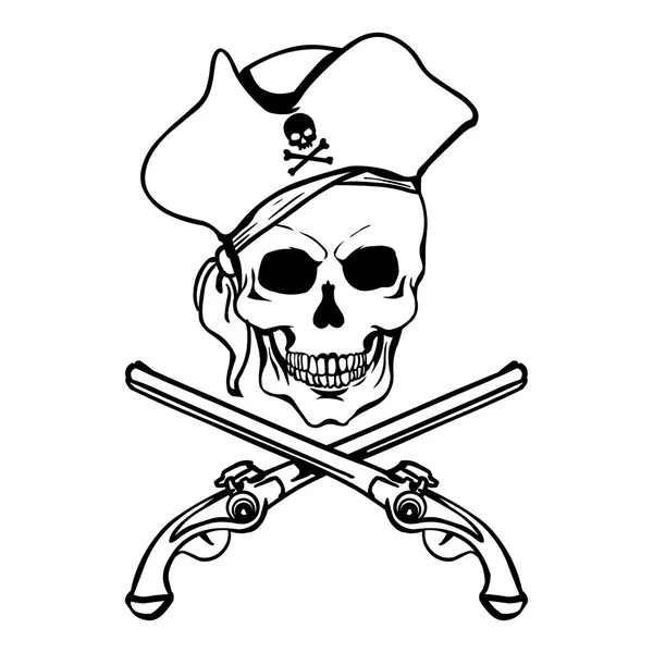 Pirate skull — Stock Vector
