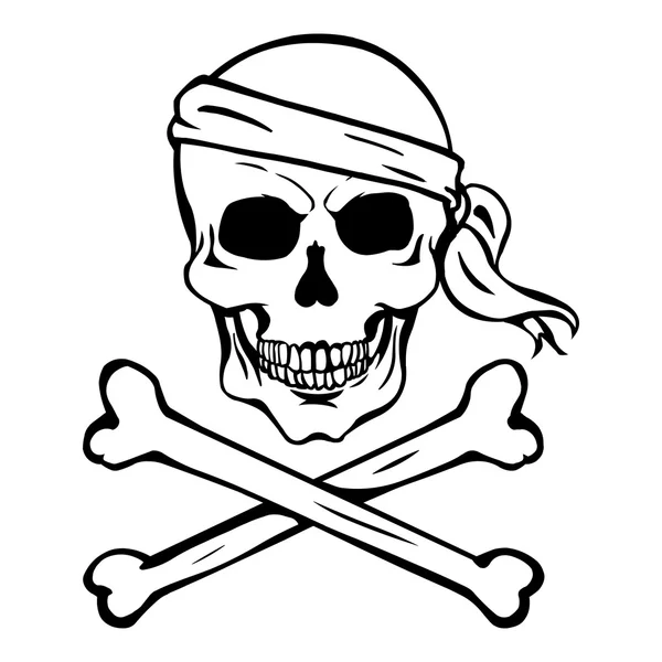 Pirátská lebka — Stockový vektor
