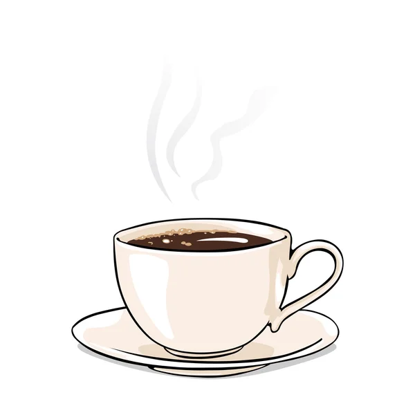 Vector cartoon kopje koffie — Stockvector