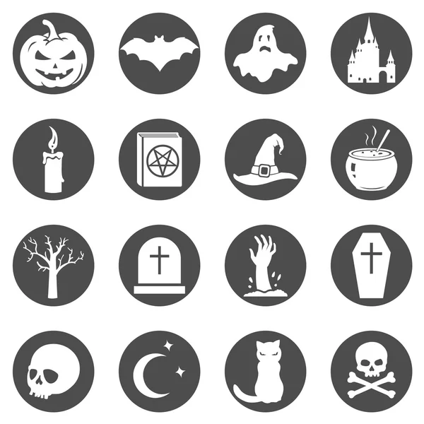 Iconos de Halloween — Vector de stock